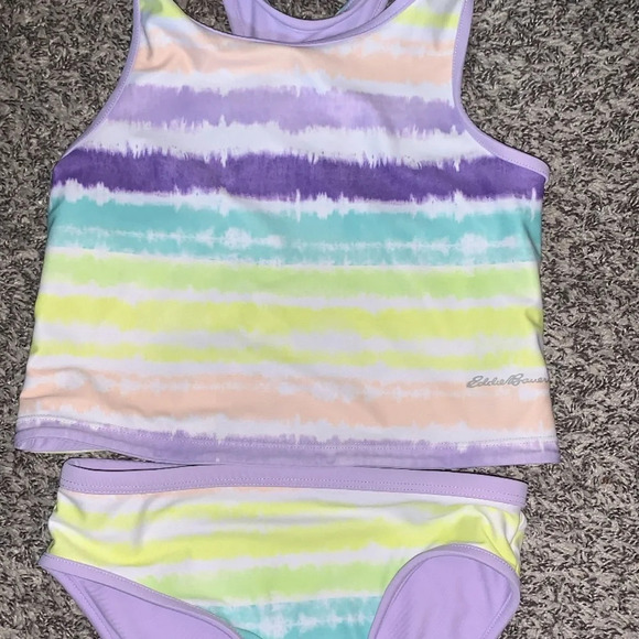 Eddie Bauer size 7/8 Racerback reversible bathing suit - Picture 1 of 4